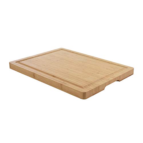 ZESPROKA Extra Large Bamboo Cutting Board (16 x 12 x 1 Inches) with Juice Grooves -Wooden Chopping Board for Meat, Vegetables, Fruit&Cheese - Non Slip & Non Stick Design- Butcher Block for Kitchen