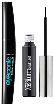 Lakme Eyeconic Lash Curling Mascara, Black, 9ml & Lakme Absolute Shine Liquid Eye Liner, Black, 4.5ml