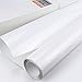 CAREGY HTV Heat Transfer Vinyl White Iron on Vinyl 12 inch x10 Feet Roll Easy to Cut & Weed DIY Design for T-Shirts (White)