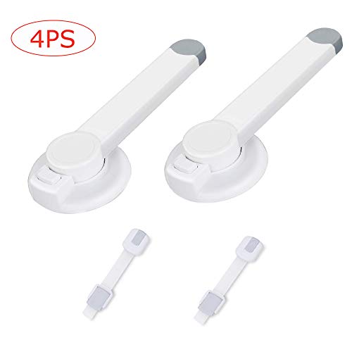 Baby Toilet Lock Proof, No Tools Needed Easy Installation with Adhesive Design for The Toilet Seat Lid, 2pcs Toddlers Toilet Locks with 2pcs Straps