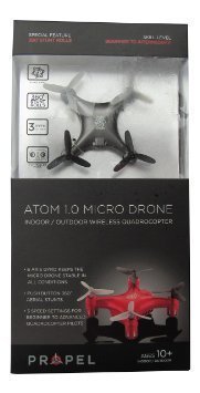 Propel Atom 1.0 Micro Drone Wireless Quadrocopter - Silver