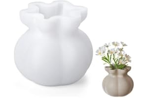 Resin Moulds Lucky Bag Shaped Vase Mold for DIY Vase Makeup Brushes Pen Holder Storage Container Home Office Decor