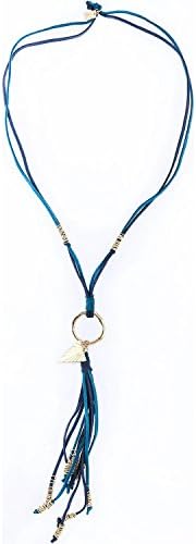 Sincerely Mary Women's Selen Suede Tassel Necklace Blue OS