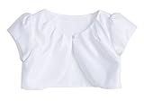 Sweet Kids Girls Pleated Satin Bolero Jacket Dress Cover Up