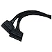 Phobya Y-Cable, 4-Pin Molex to 2X SATA Power, 15cm, Sleeved, Black