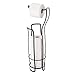 iDesign Axis Metal Free Standing Toilet Paper Tissue Holder, Roll Reserve Canister for Kid's, Guest, Master, Office Bathroom, 8