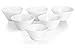 DOWAN 8.5oz, Porcelain Dessert Bowl Set/Dipping Bowls/Ramekins - 6 Packs, White, Stackable, Spiral Pattern