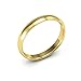 14K Yellow Gold men's and women's plain wedding bands 3mm comfort-fit light