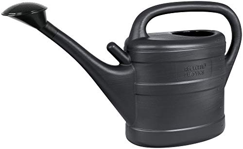 Blooming Weather Recycled Watering Can 10 Litre - Anthracite Grey with Detachable Rose and Rose Mounting.