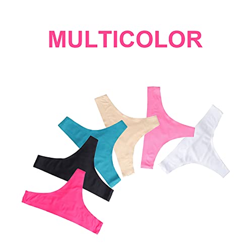 No Show thong pack for women thongs for women seamless thongs for sexy panties for women, 6 Pack