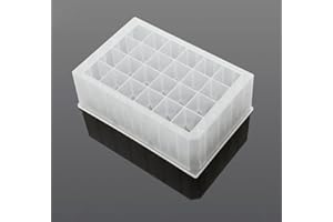Biologix 10ml 24 Square PP Deep Well Plate, V Bottom, Kingfisher Flex, Without Cap, Streile Deep Well Plate, Clear, 10/Pack