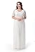 Nemidor Women's Full Lace Plus Size Wedding Maxi Dress White(5XL, 18plus)