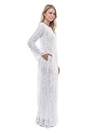 ModWhite - Vestido de amapola, color blanco