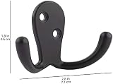 Amazon Basics Curved Robe Hook 5 Pack Matt Black 1 in Fixture Width view 5