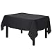 Gee Di Moda Square Tablecloth - 52 x 52 Inch Black Table Cloth for Small Square or Round Tables - Heavy Duty Washable Fabric - for Buffet Table, Holiday Party, Dinner, Wedding & Baby Shower