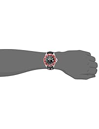 Invicta 'Pro Diver' cuarzo reloj de acero inoxidable y piel, color: negro (Modelo: 22073)