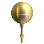 Flagpole ball top ornament 6 Inch Aluminum Anodized Gold