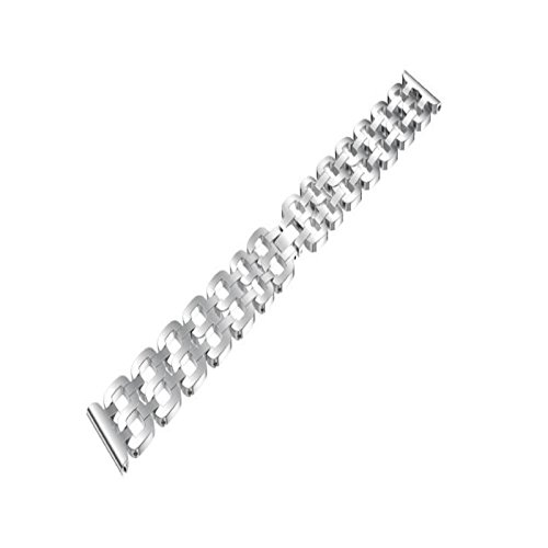 Owill Luxurious Stainless Steel Accessory Watch Band Wirst Metal Band For Asus ZenWatch 2 (Silver) - Thumbnail 5