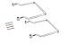 TMS® Chrome Motorcycle Steel Saddlebag Support Cruiser Bars Universal for Yamaha Honda Kawasaki Suzuki