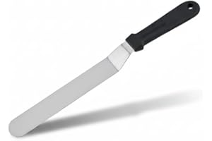 Stainless Steel Cake Spatula with Plastic Handle - Smooth Vane/Wing for Bread Cream Smoothing, Kitchen Baking Tool