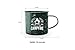 Life is Better Around the Campfire Tin Enamel Camping Coffee Mug (Forest Green, 16 Ounce)
