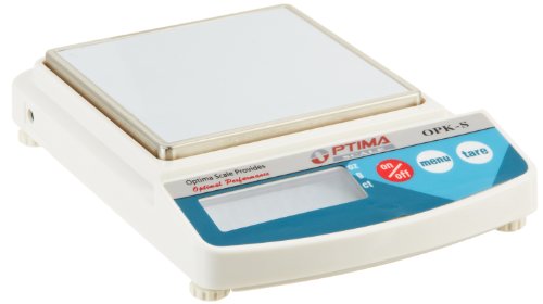 Optima ScalesOPK-S5000 Compact Digital Precision Scale Balance, 5000g x 2g, Stainless Steel Pan