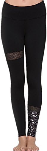 TITIKA Women's Fitness Yoga Workout Leggings with Mesh Sheer Panel Prints with Pockets (10)