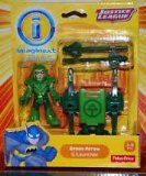 Imaginext, dc comics justice league, green arrow figure and launc…
