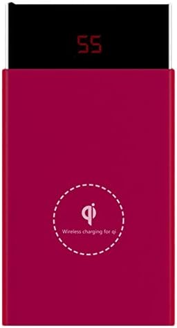 Lian LifeStyle 10000mAh Portable Wireless Charger Qi Wireless Fast Charge + Ultra High Capacity Power Bank Dual USB 2.0A Output, for iPhone, iPad & Samsung Galaxy & More WP16(Red)