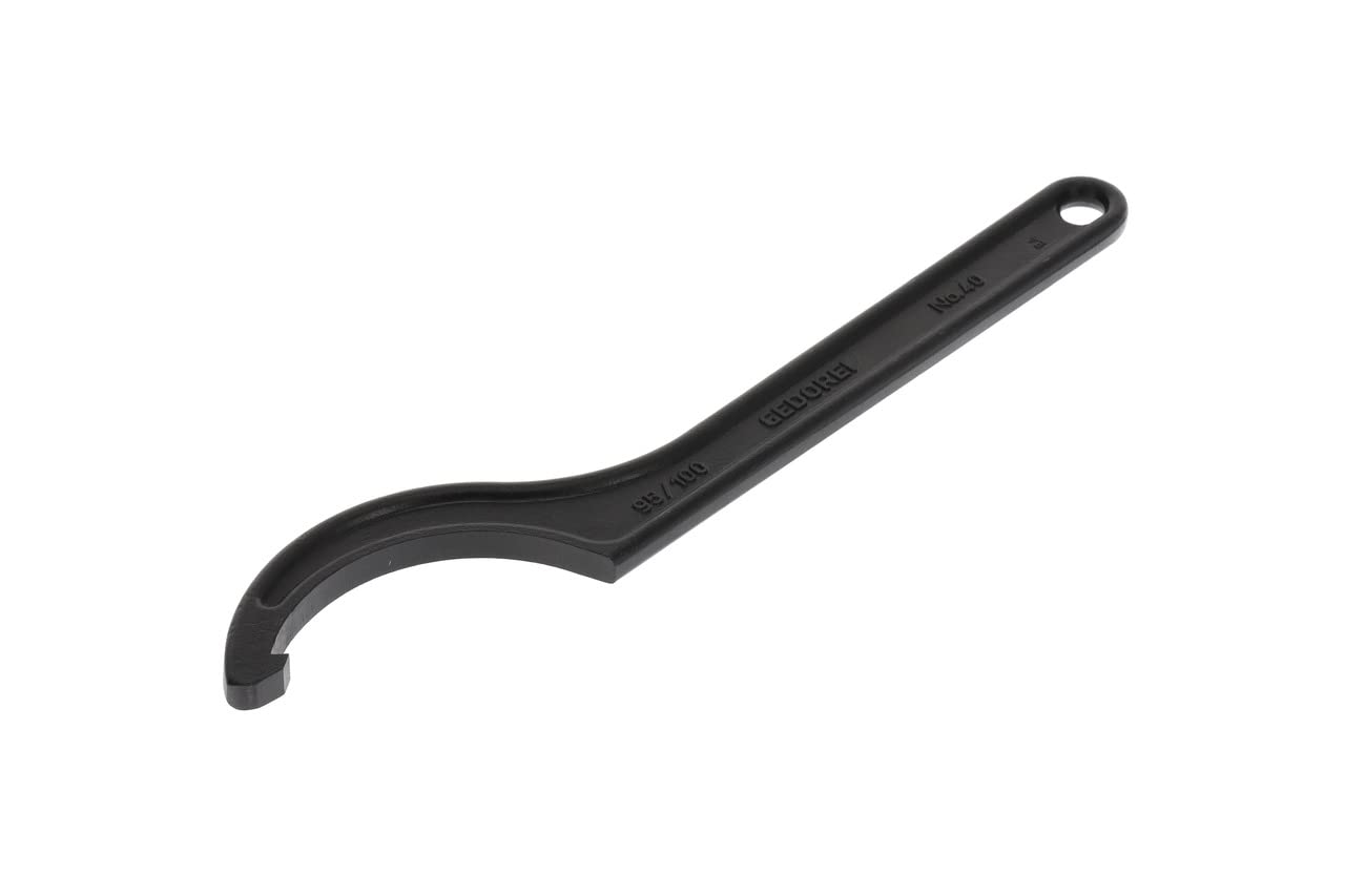 GEDORE Hook spanner with lug, for Slotted nuts, AF 95-100 mm, Tip dia. 5 mm, Ratchet spanner, 40 95-100