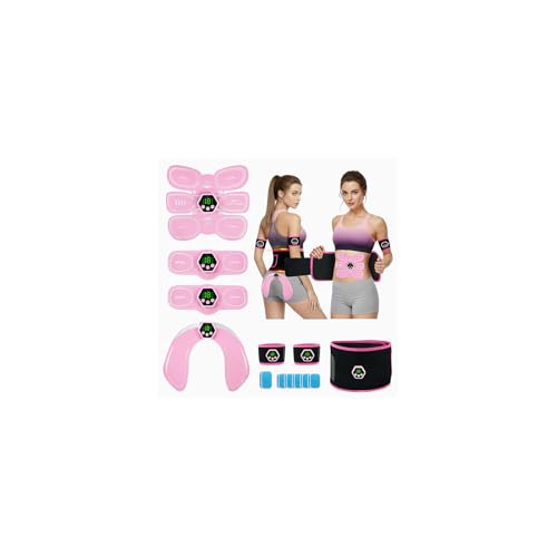 iWarmbase Electrostimulator Muscle Stimulator, Abs, Bodybuilding Device, 6 Modes and 19 Intensities Belt Bodybuilding Electrostimulation, for Abs/Arms/Legs/Buttocks, Men and Women