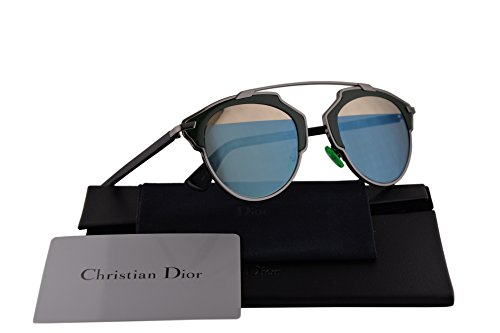 Christian Dior DiorSoReal Sunglasses Ruthenium Dark Green w/Light Blue Gold Mirror Lens 48mm I1A82 DiorSoReals DiorSoReal/S Dior So Real Christian Dior DiorSoReal Sunglasses Ruthenium Dark Green w/Light Blue Gold Mirror Lens 48mm I1A82 DiorSoReals DiorSoReal/S Dior So Real