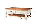 Martin Svensson Home Rustic Coffee Table, Antique White and Honey Tobacco