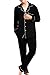 Mens Pajama Sets Long Sleeve Shirts With Elastic Waist Pj Pants by Nora Twips(XS-XL)