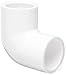 GF Piping Systems PVC Pipe Fitting, 90 Degree Elbow, Schedule 40, White, 1/2