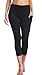 Oalka Women’s Yoga Capris Running Pants Workout Leggings Black Outside Pockets XLthumb 1
