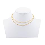Boosic Minimal Halo and Lace Chain Choker Necklace for Women, Golden