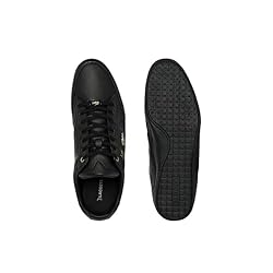 Lacoste Men's Chaymon Sneaker, Black/Black/Gold