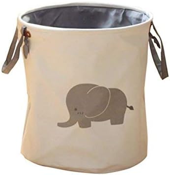 Storage Basket Laundry Basket Foldable Laundry Hamper for Kids Toys, Bedroom & Clothes - Storage Bin/ Toy Organizer/ Storage Organizer/ Gift Baskets (Grey Elephant)