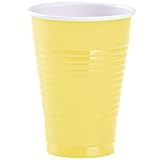 Party Dimensions 81332 20 Count Plastic Cup, 12-Ounce, Yellow