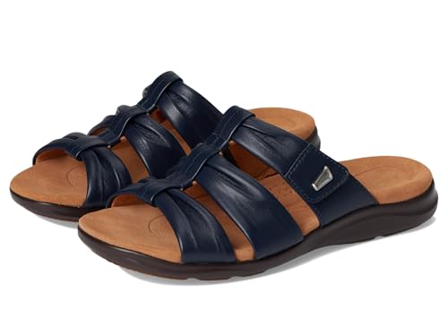 Clarks, Women, Kitly Slide, Navy Leather, 11, Wide at Amazon