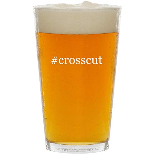 #crosscut - Glass Hashtag 16oz Beer Pint