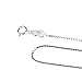 AOBOCO 925 Sterling Silver 1mm Box Chain Italian Crafted Necklace with Gift Box (18, Sterling-Silver)