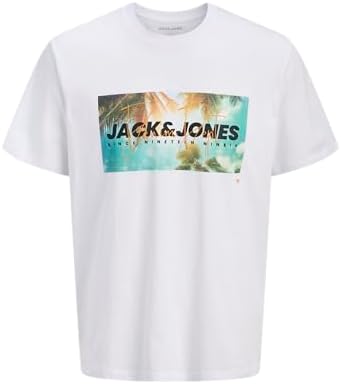 Jjindiana Tee SS Girocollo, Bianco Brillante, M, Bianco Brillante, M