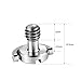 SmallRig D Shaft D-Ring 1/4 Inch Male Mounting Screw Adapter for DSLR Camera Rig Quick Release Plate - 838