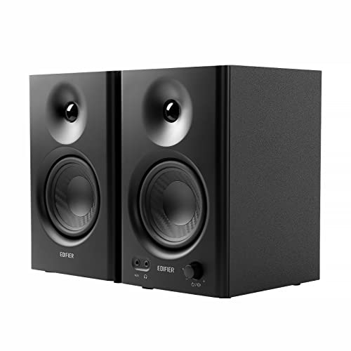 Edifier MR4 kompakte 2.0 Studiomonitore (42 Watt) mit Class-D Verstärker und Zwei wählbaren Klangmodi
