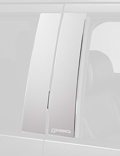 Putco Ford Logo Stainless Steel Pillar Posts Trim Kit - Fits Ford F150 2004-2014 / Ford Raptor 2010-2014 SuperCab/SuperCrew
