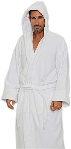 Daylee Naturals 100% Pure Turkish Cotton, Hooded, Terry Velour Unisex Bathrobe - XXL