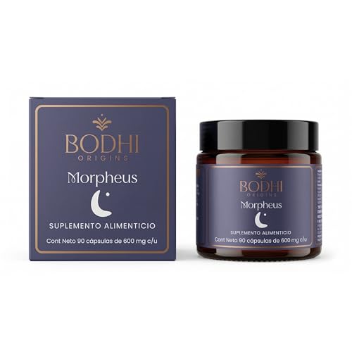 MORPHEUS | Suplemento para Dormir con GABA, Valeriana, Melena de Leon y Magnesio Glicinato | Sueno Profundo sin Melatonina | Descanso Nocturno Natural | 90 Capsulas 600mg | Bodhi Origins