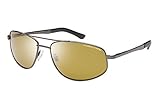 Eagle Eyes Redtail Aviator Sunglasses - Gunmetal Stainless Rims and Polarized Lenses